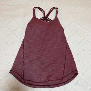 LULULEMON Moment to Movement 2in1 Strappy Tank w/ Bra Heather Misty Pink Size 4